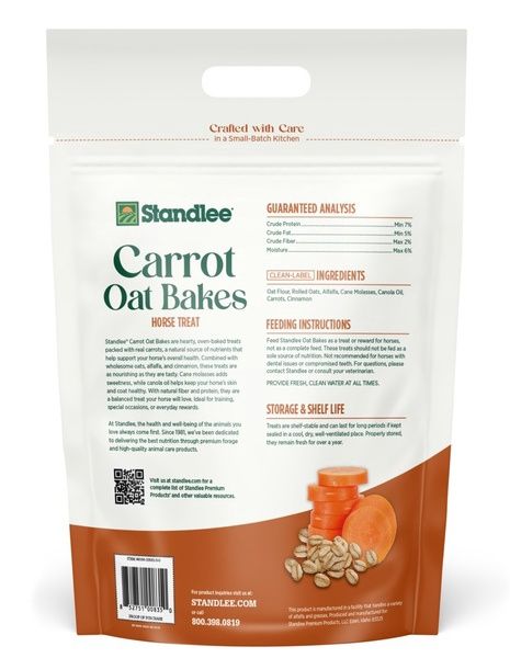 Standlee Carrot and Oat Horse Treats, 5 lb bag