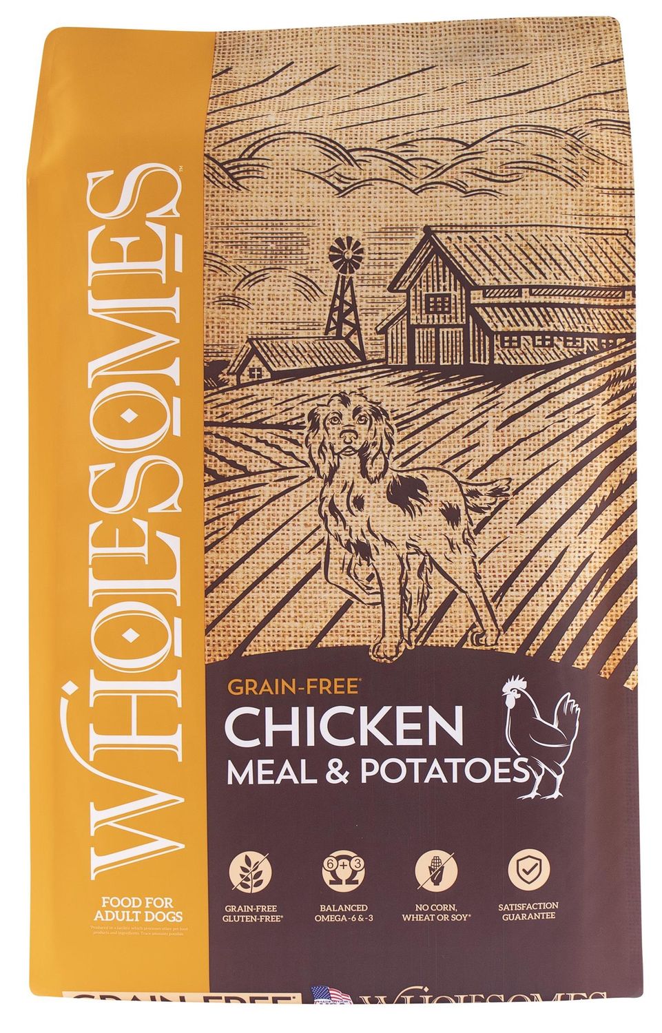 Wholesomes Chicken Meal and Potato Grain Free Dog Food, 35 lb bag
