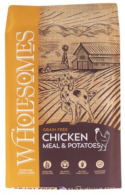 Wholesomes Chicken Meal and Potato Grain Free Dog Food, 35 lb bag