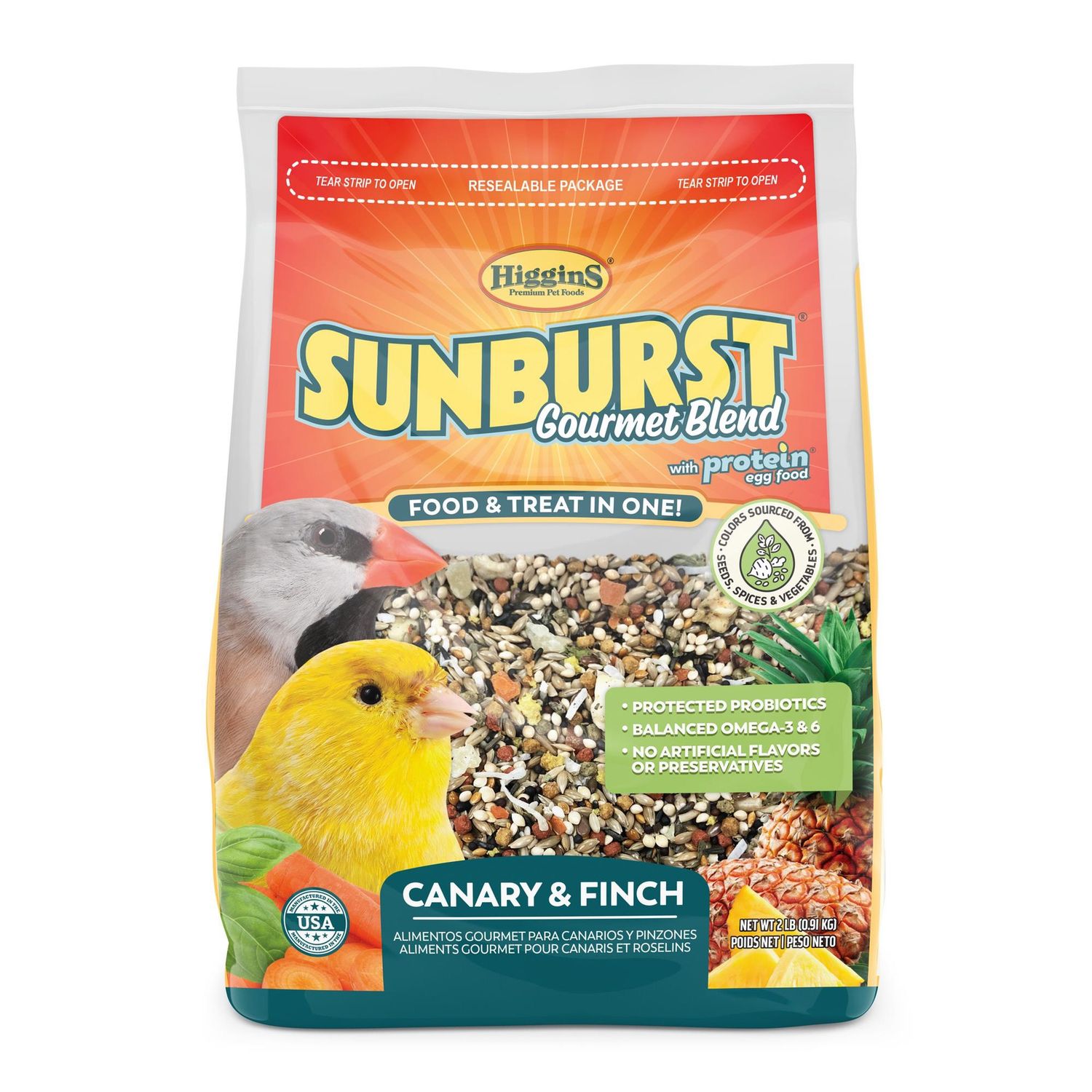Higgins Sunburst Canary &amp; Finch, 2.25 lb