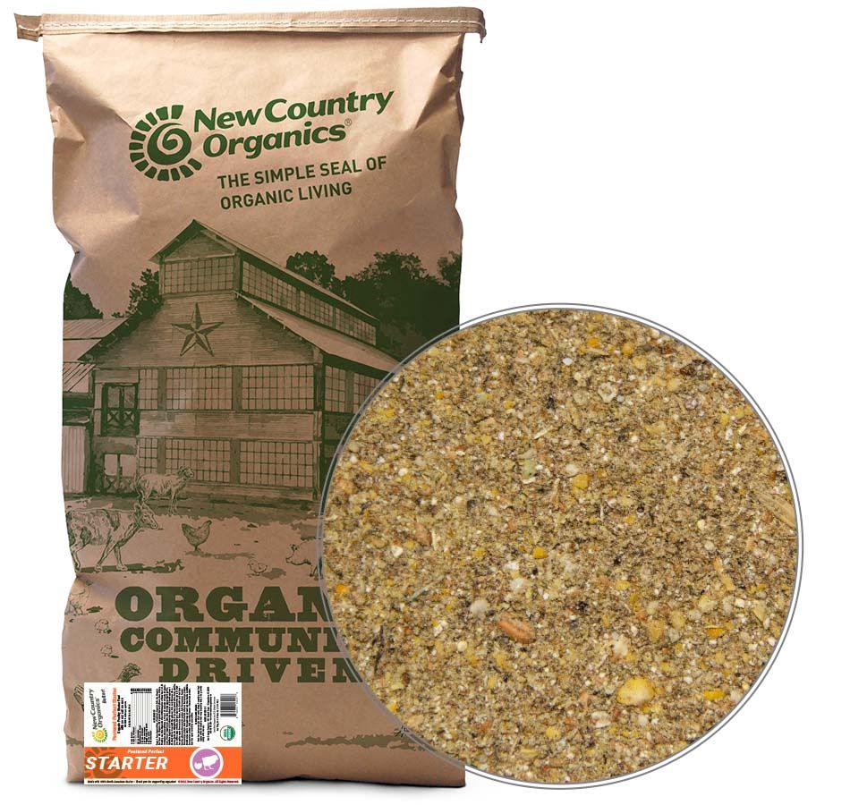 New Country Organic Pasture Perfect Starter Soy Free Corn Free, 40 lb bag