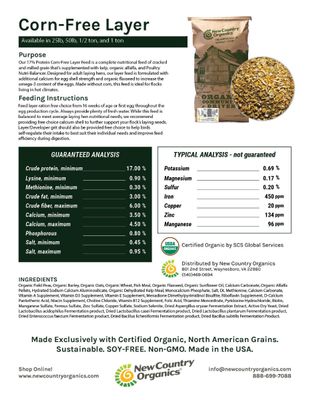 New Country Organics Soy Free Corn-Free Layer Chicken Feed, 50-lb bag