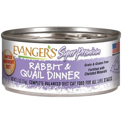 Evangers Super Premium Rabbit and Quail Dinner for Cats