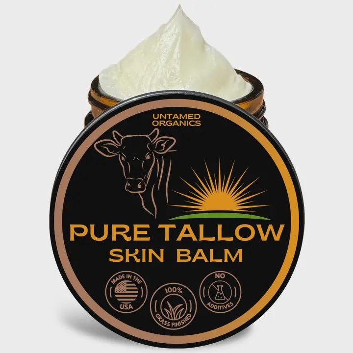 Grass-Fed Tallow Skin Balm, 2 oz Glass Jar