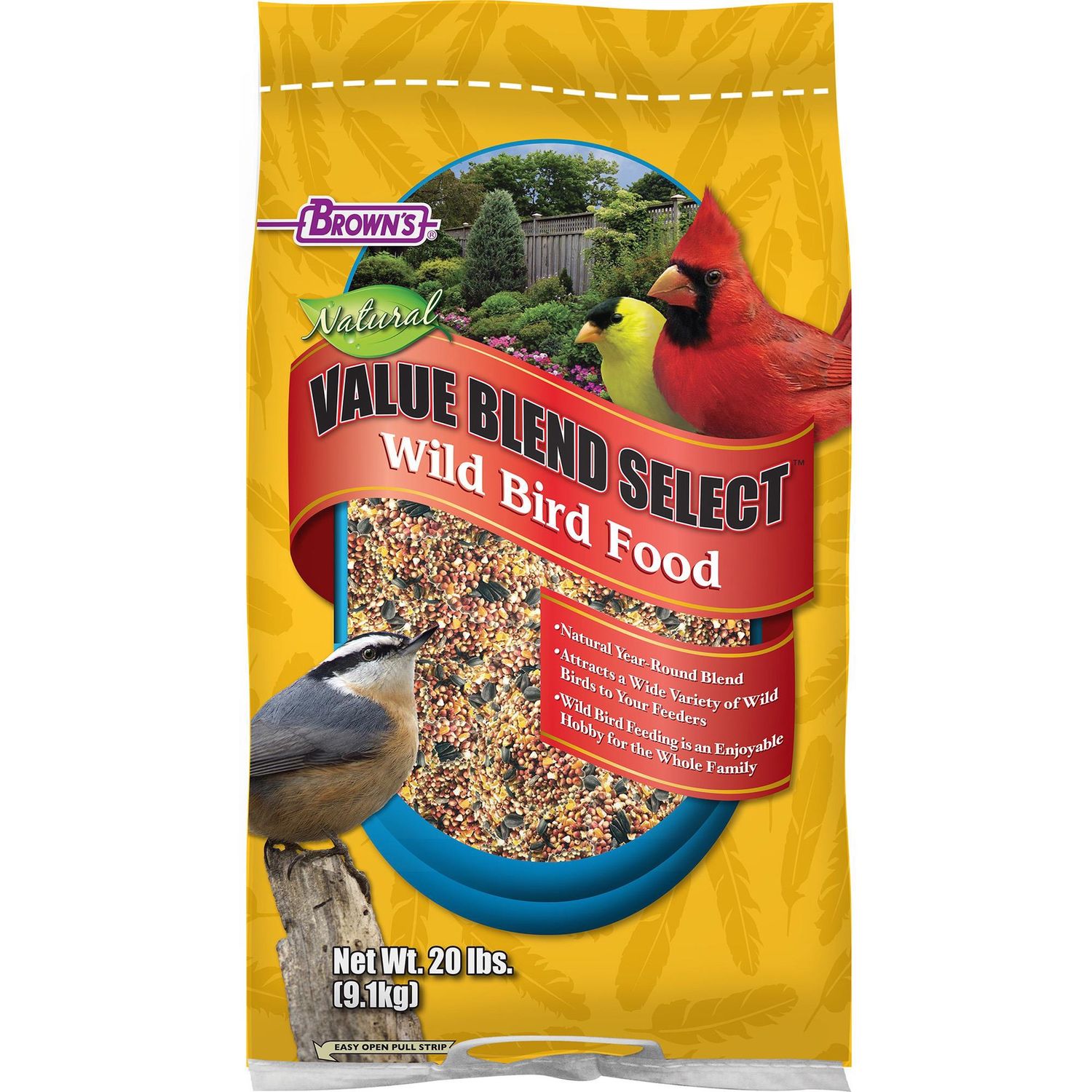 Brown's Value Blend Wild Bird Food, 20 lb bag