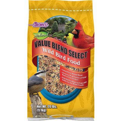 Brown's Value Blend Wild Bird Food, 20 lb bag