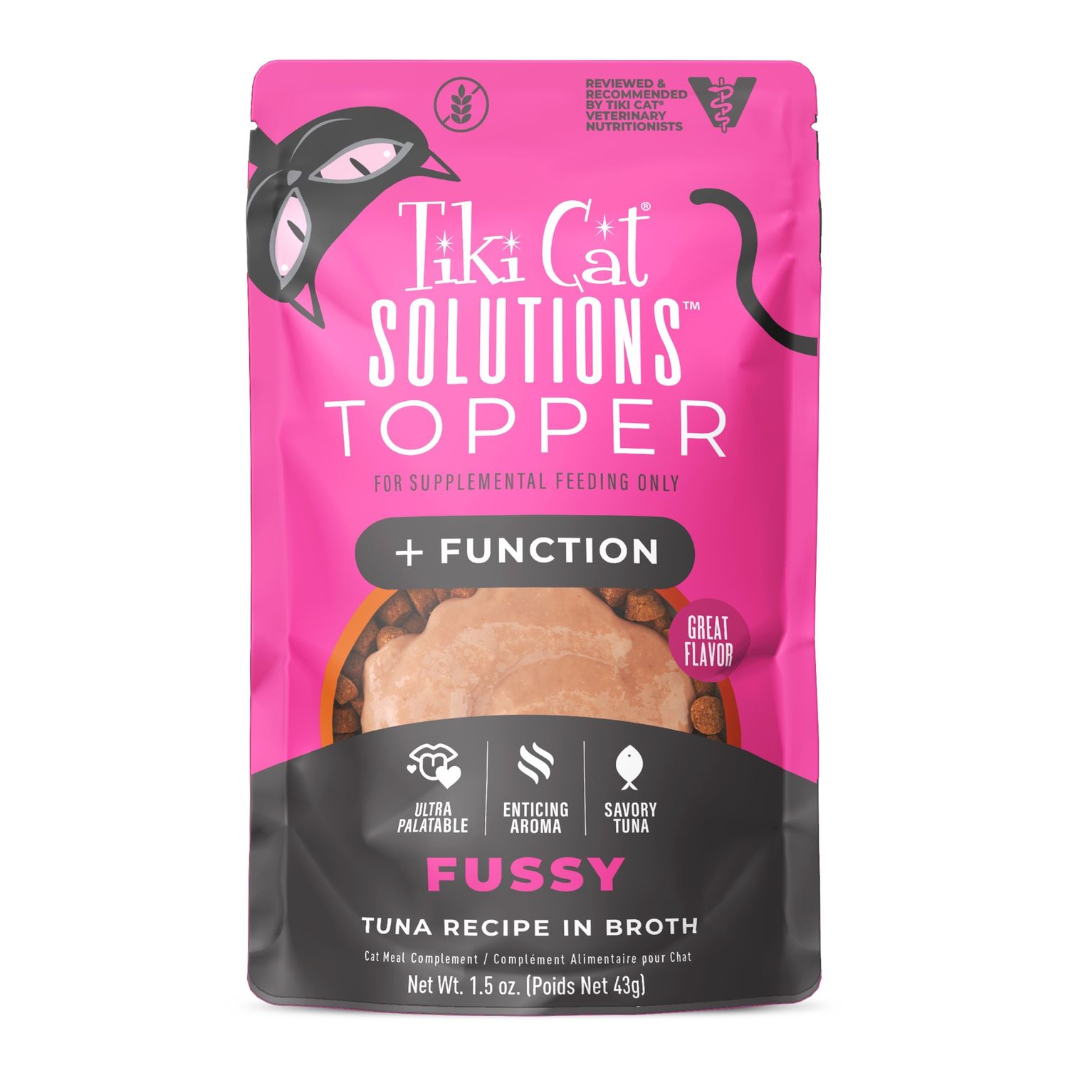 Tiki Cat Fussy  Born Carnivore Functional Topper, Size: 1.5 oz Pouch