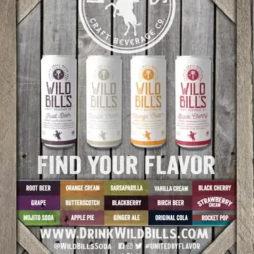 Wild Bill’s Craft Soda, Variety choices