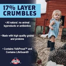 Kalmbach Feeds All Natural 17% Protein Layer Crumbles Chicken Feed, 50-lb bag
