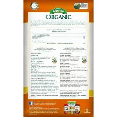 Espoma 25 lb. 180-360 sq. ft. Organic Chicken Manure Plant Food