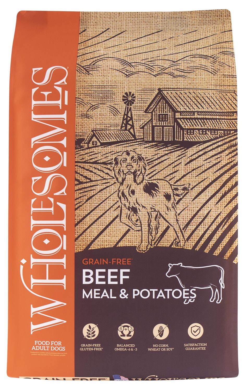 Wholesomes Beef Meal &amp; Potatoes Grain Free Dog 35 lb