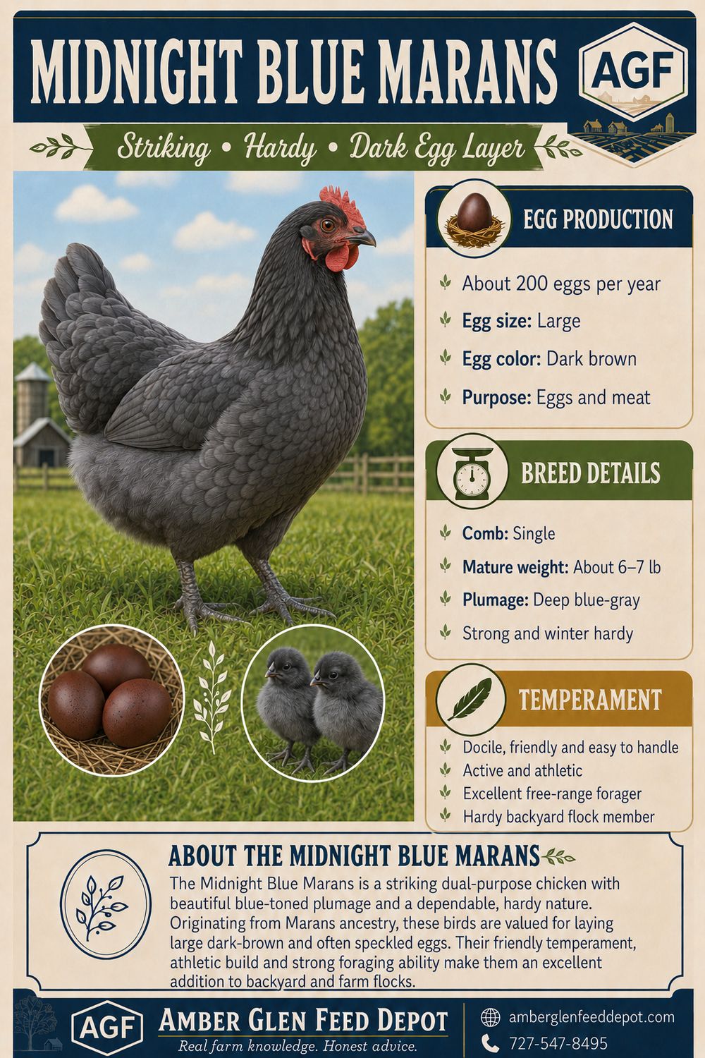 Midnight Blue Marans Chicks