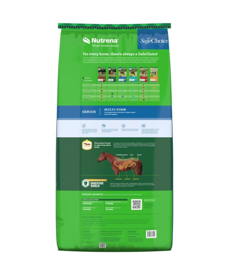 Nutrena SafeChoice Multi Form Senior Horse Feed, 50 lb. Bag