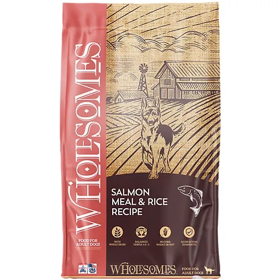 Wholesomes Salmon Meal and Rice Dog 35 lb