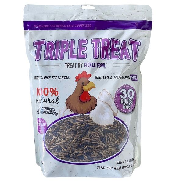 Fickle Fowl Triple Treat Mealworms, 30