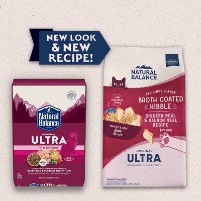 Natural Balance Ultra Broth Coated Dry Cat Food
