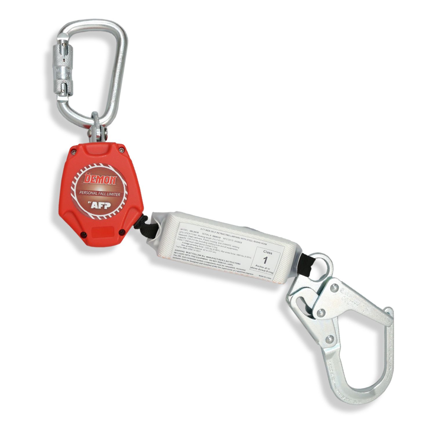 AFP SRL061R AFP Demon Single 6 FT Retractable w/ Steel Rebar Hook AFP SRL061R AFP Demon Single 6 FT Retractable w/ Steel Rebar Hook