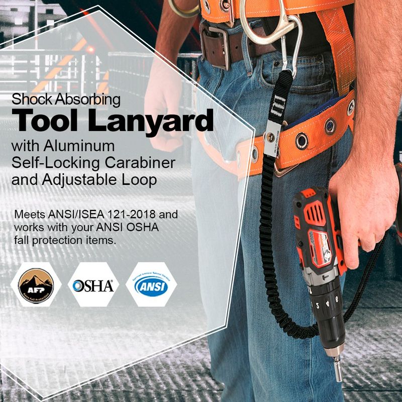 AFTL1015 Tool Lanyard with Steel Self-Locking Carabiner