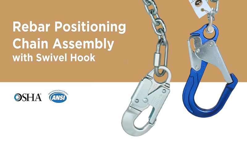 AFLC1027AL  Rebar Positioning Chain Assembly with Swivel Hook (Aluminum)