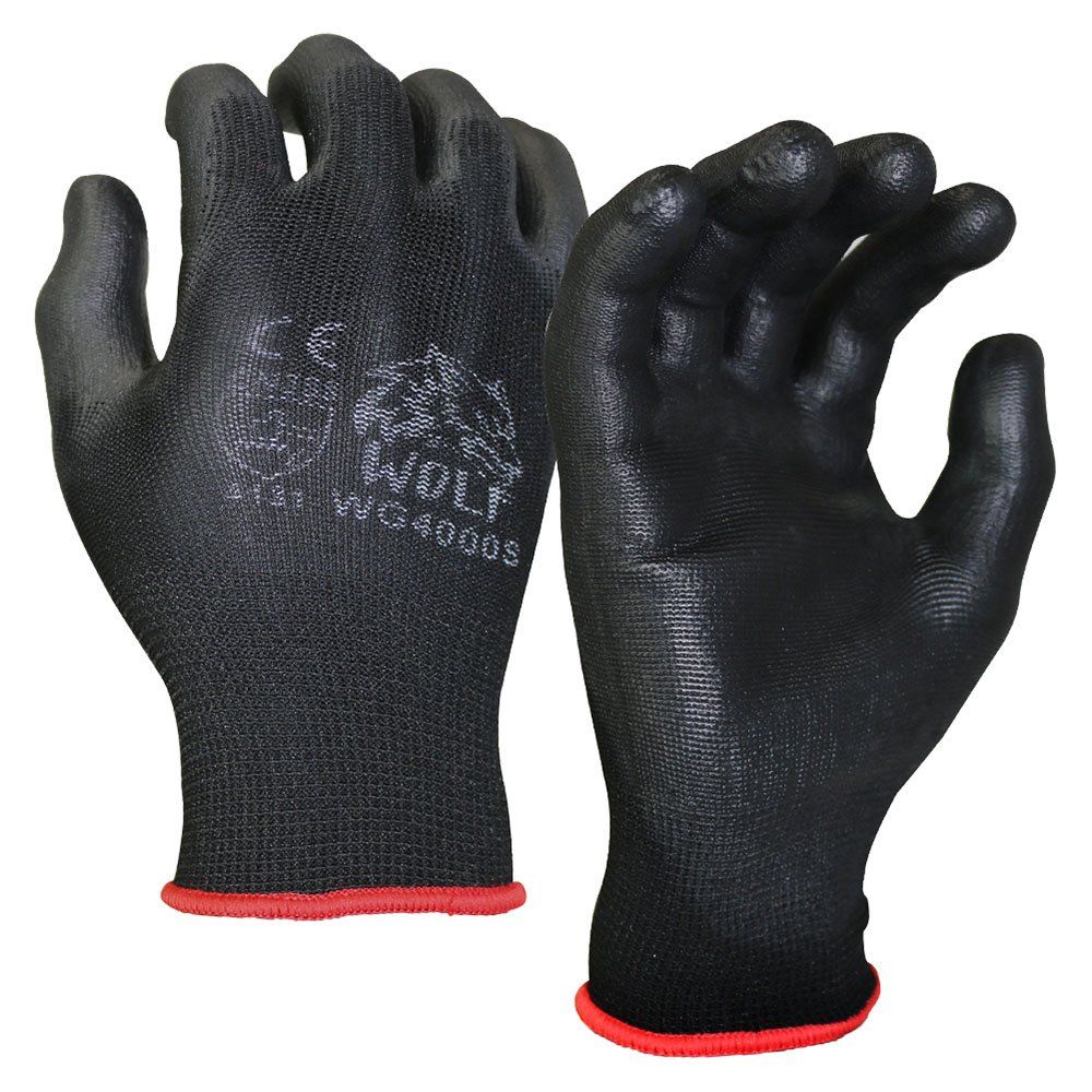 WG4000 PU Palm Coated Nylon Shell Work Gloves WG4000 PU Palm Coated Nylon Shell Work Gloves