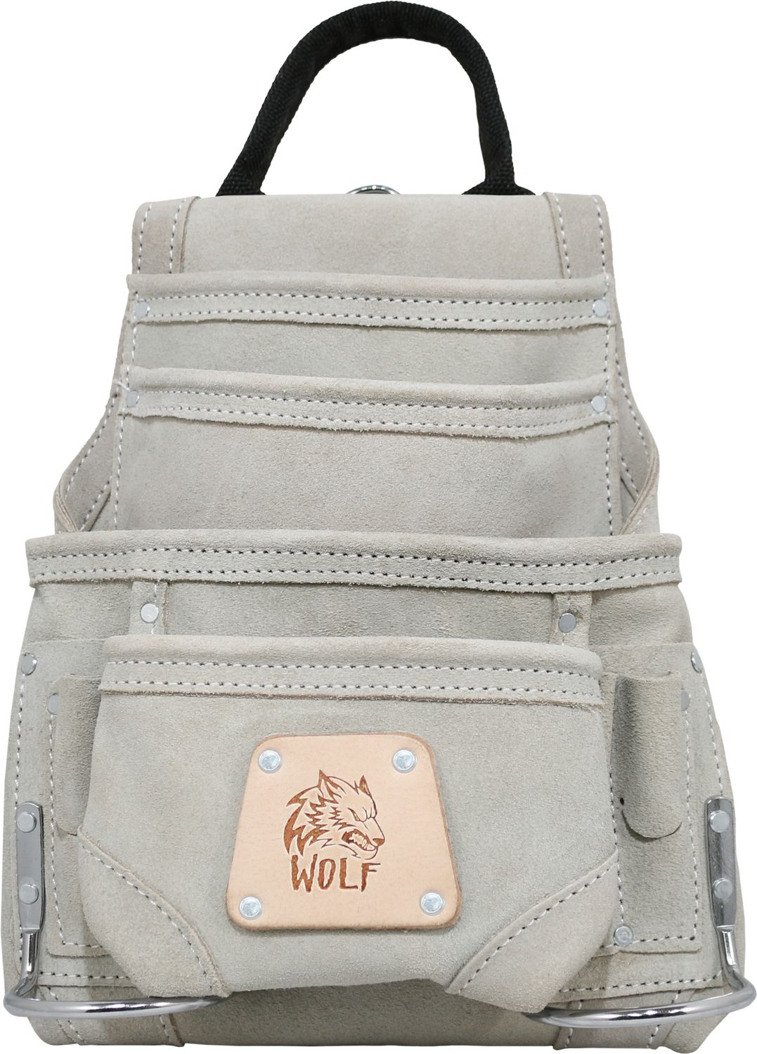 WOLF WTH2142I 10-Pocket Reversed Leather Tool Bag