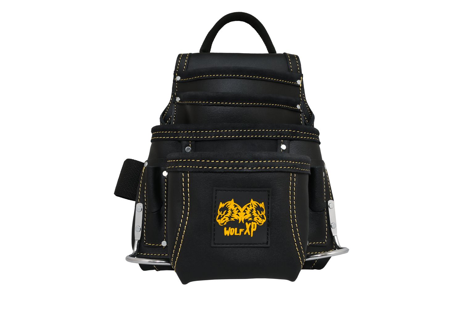 WOLF XP WWTH6050X Black 10-Pocket Carpenter Leather Tool Bag WOLF XP WWTH6050X Black 10-Pocket Carpenter Leather Tool Bag