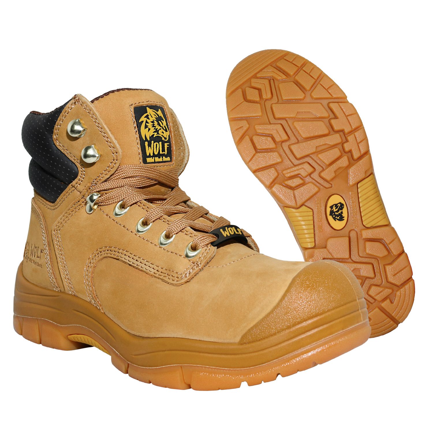 WOLF WWB6004 Tan Soft Toe Men Work Shoes WOLF WWB6004 Tan Soft Toe Men Work Shoes