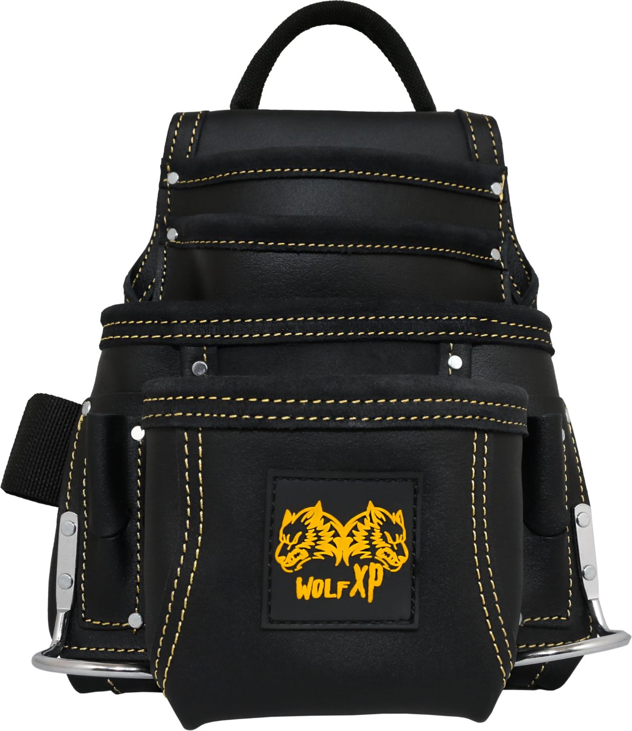 WOLF WWTH6050X Carpenters Heavy-Duty Genuine Leather 10-Pocket Tool Bag w/Dual Hammer Holders | Bolsa Cuero Para Hombres | Carpenters Handyman | Tool bag for Men | Bolsa de Trabajo de Cuero WOLF WWTH6050X Carpenters Heavy-Duty Genuine Leather 10-Pocket Tool Bag w/Dual Hammer Holders | Bolsa Cuero Para Hombres | Carpenters Handyman | Tool bag for Men | Bolsa de Trabajo de Cuero