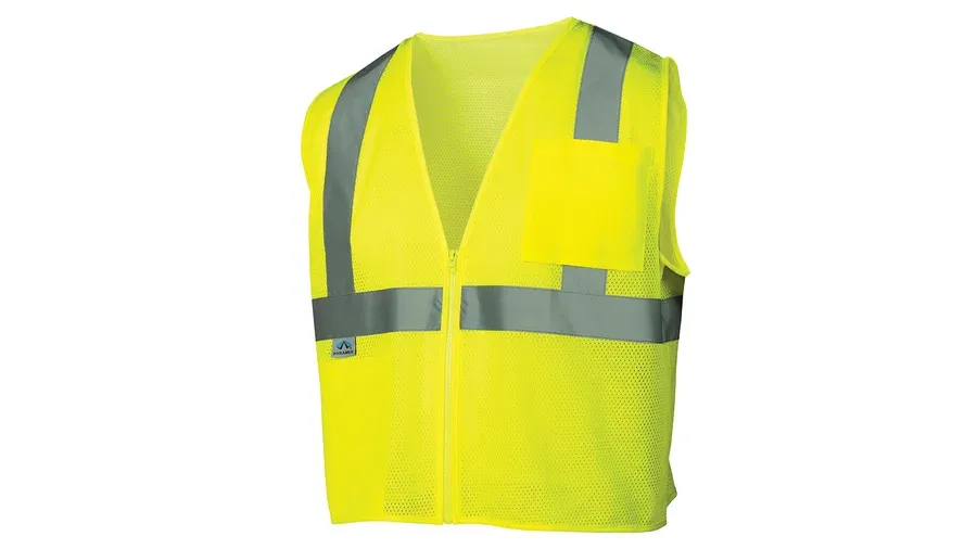 Pyramex RVZ2110 ANSI Type R Class 2 Mesh Safety Vest with Pocket - Yellow/Lime Pyramex RVZ2110 ANSI Type R Class 2 Mesh Safety Vest with Pocket - Yellow/Lime