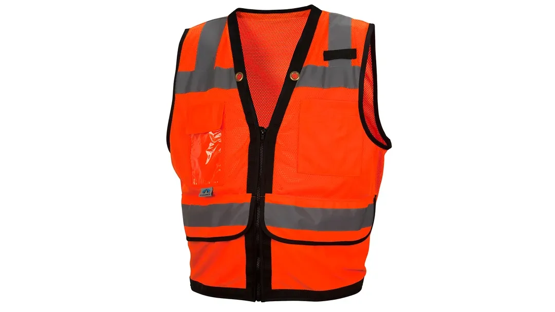 Pyramex RVZ2820 ANSI Type R Class Surveyor Safety Vest - Orange Pyramex RVZ2820 ANSI Type R Class Surveyor Safety Vest - Orange