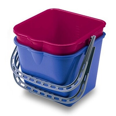 Eimer blau/rot 25 l