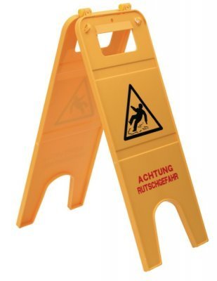 Warnschild gelb