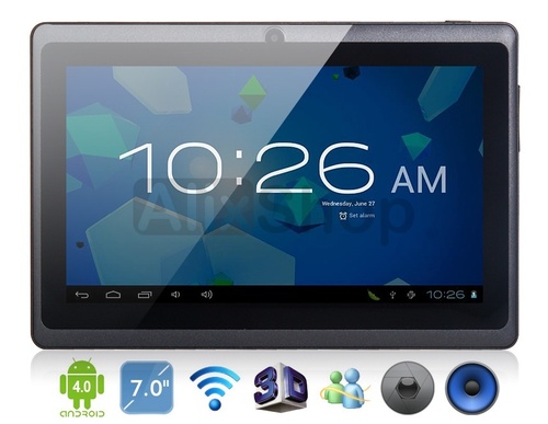 Tablet PC YEAHPAD PILLBOX7 Pantalla de 7.0&quot; Capacitiva 5-puntos TFT Touch Screen Android 4.0.3 con Disco Duro de 4GB, Wi-Fi y Camara (Negro)