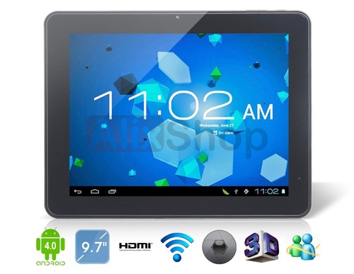 Tablet PC Marca KNC MD902 Pantalla de 9.7&quot; 5-Puntos Capacitiva Touch Screen Android 4.0.3 16 GB con 3G Externo, Wi-Fi, HDMI, Reproduccion de Video a 1080P, Doble Camara