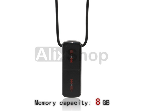 Mini Reproductor MP3 Collar 8GB Resistente al agua(Negro)