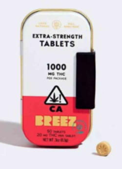 Breez - Extra Strength 50 Tablet Tins (1000 MG THC) - Sativa