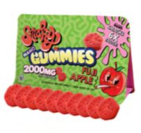 2000mg THC Sticky Nano Gummies, Fugi Apple, Indica