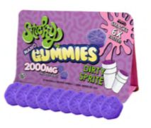 2000mg THC Sticky Nano Gummies, Dirty Sprite - Sativa