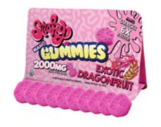 2000mg THC Sticky Nano Gummies, Exotic Dragonfruit - Hybrid