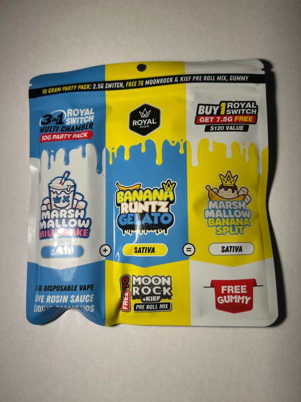 Royal High BOG2 Pack - 2.5g Vape, 2.3g Infused Pre Roll, 50mg Gummy SATIVA