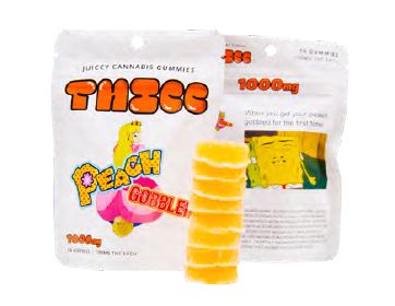 Thicc Gummies, Slim Peach Gobbler 1000mg
