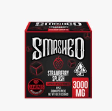 3000mg SMASHED Gummies, Strawberry Splash Hybrid