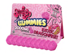 2000mg THC Sticky Nano Gummies, Exotic Dragonfruit - Indica
