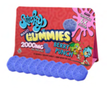 2000mg THC Sticky Nano Gummies, Berry Punch Sativa