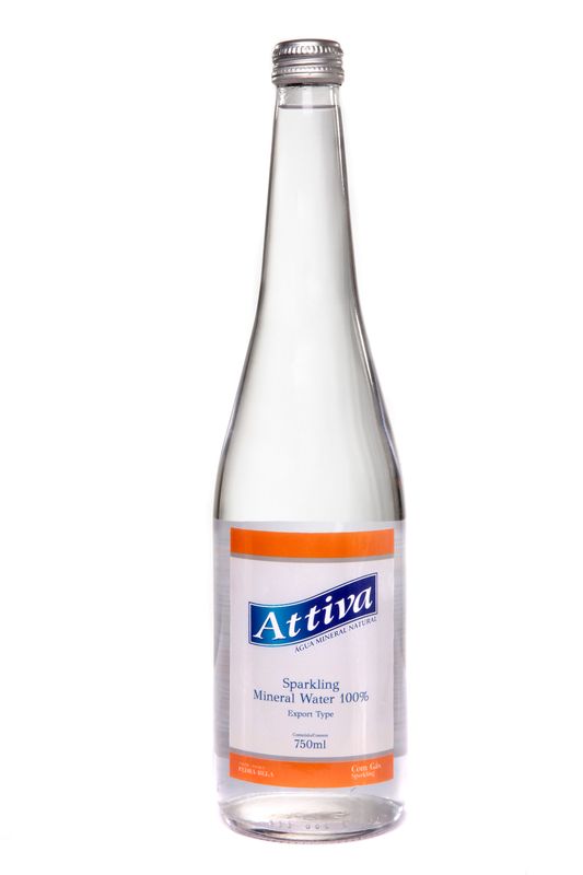 Attiva Mineral Water Glass Bottle 750ml Sparkling