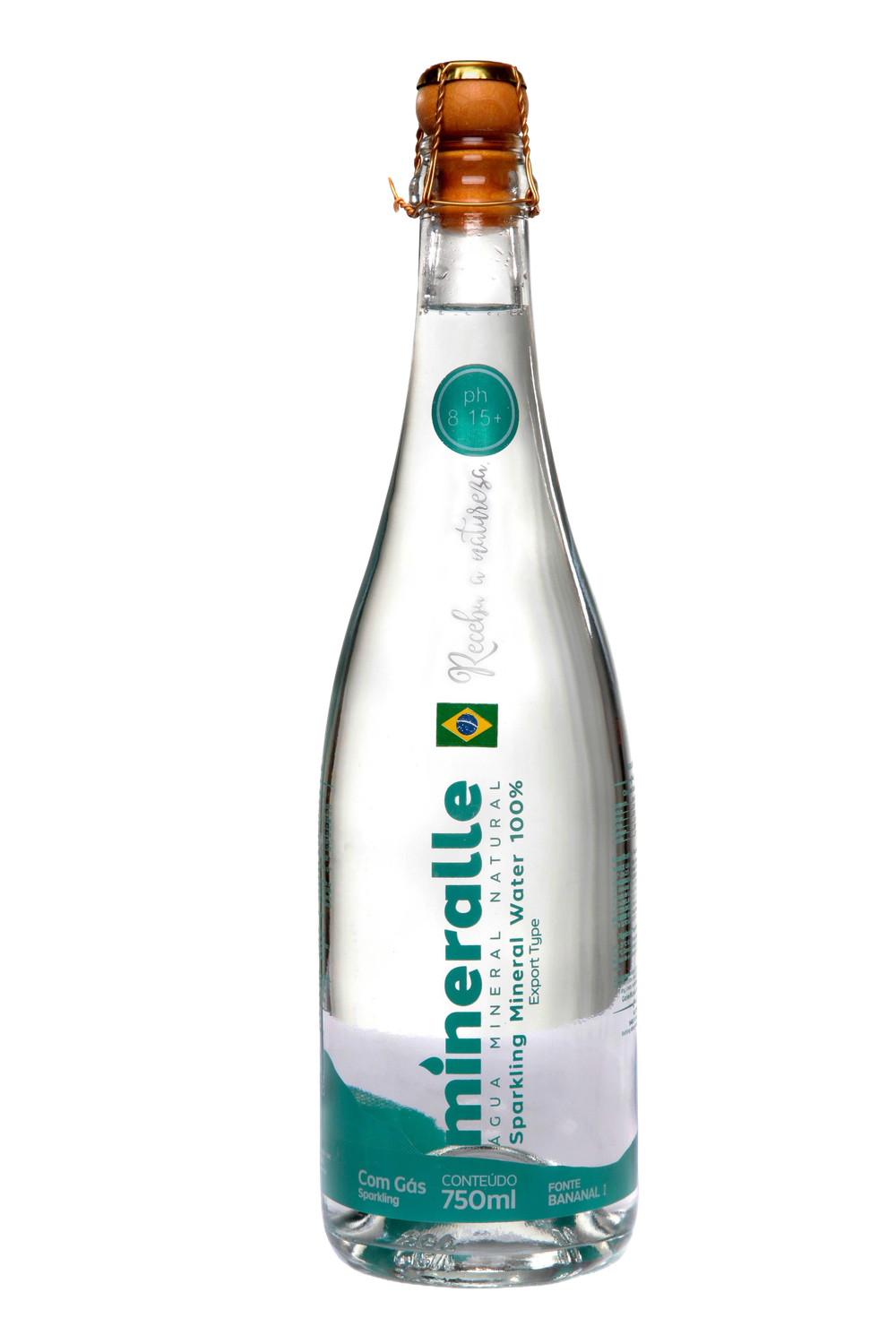 Mineralle Mineral Water Glass Bottle 750ml Sparkling