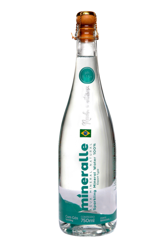 Mineralle Mineral Water Glass Bottle 750ml Sparkling