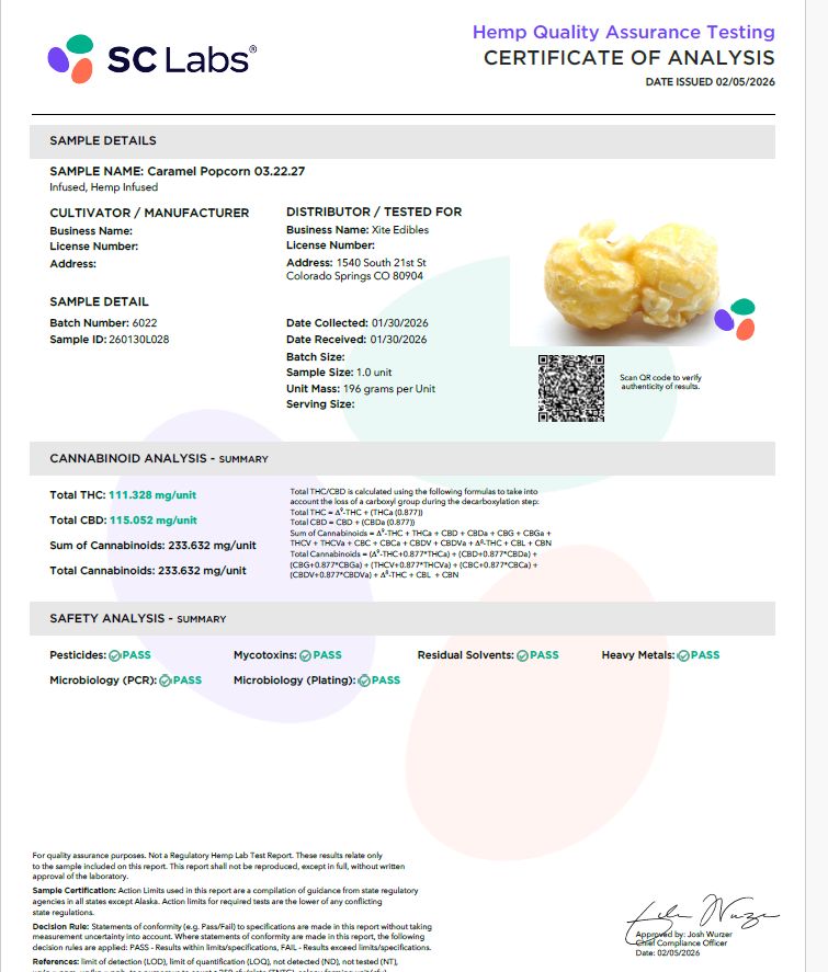 Xite Caramel Popcorn DELTA 9 THC