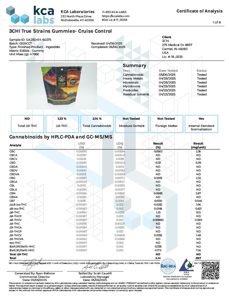 3chi Edibles True Strains Cruise Control 20ct