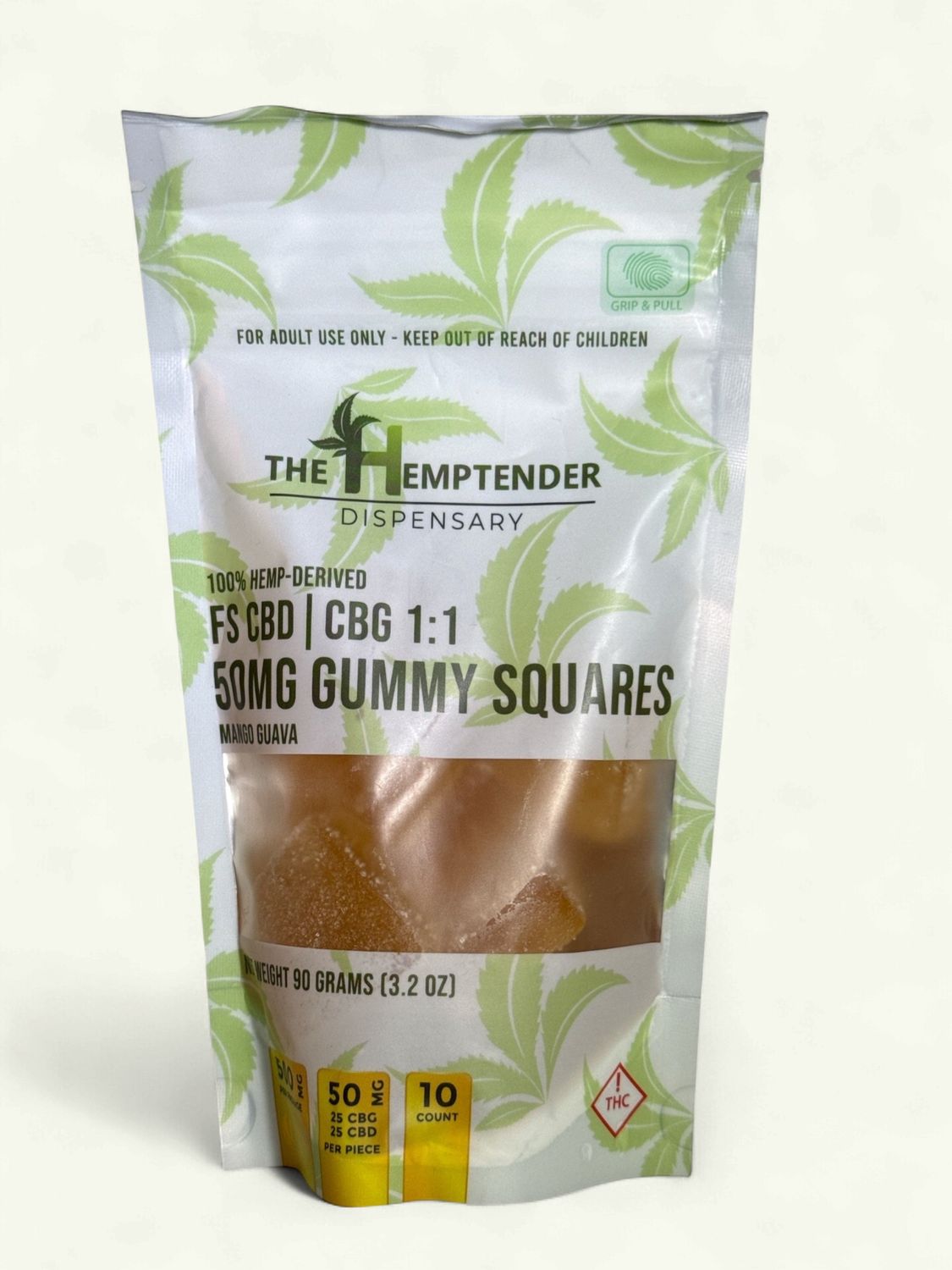 The Hemptender CBD + CBG 50mg Gummies